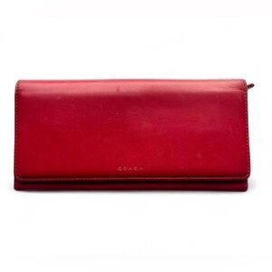 Vintage Coach Scarlet Leather Women's Wallet